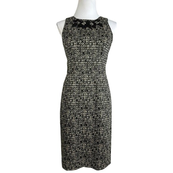 Evan Picone‎ NWT Black Beyond The Shadow Contemporary Sheath Career Dress 6/C32 - Picture 1 of 13